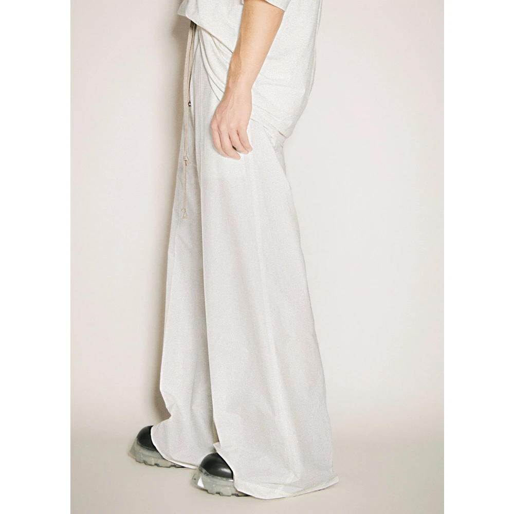 Moncler Trekkoord Cargo Broek Plain Weave Italië White Heren