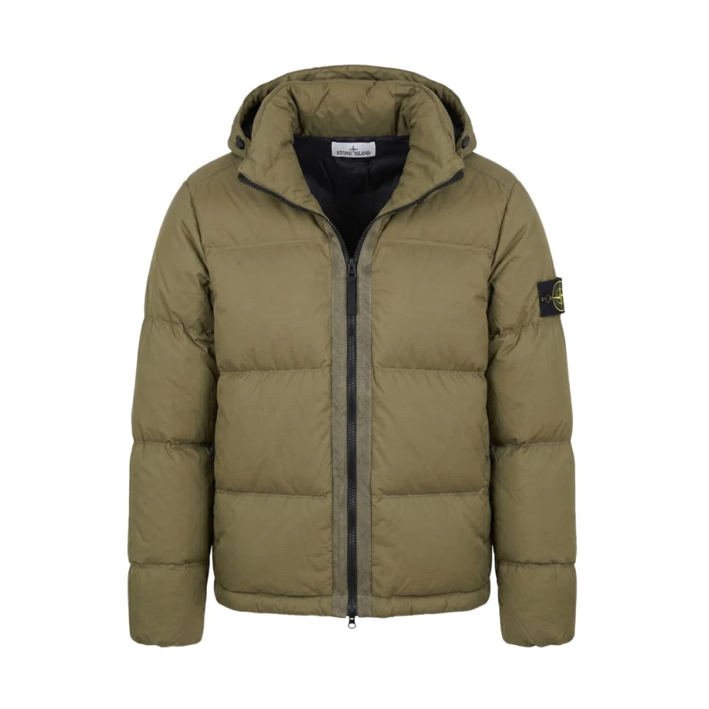 Stone Island , Winter Jackets, Male, Green, L, Hooded Padded Jacket