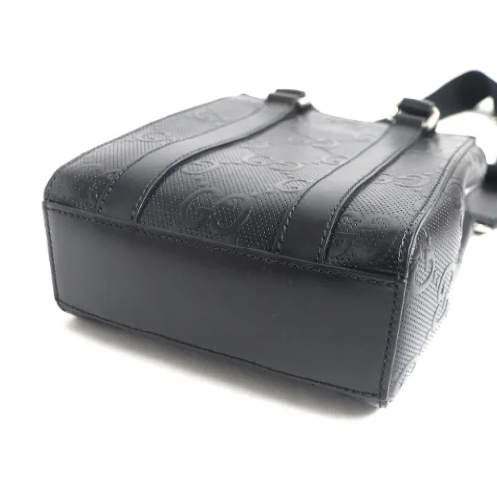 Gucci Vintage Pre-owned Leather totes Black Dames