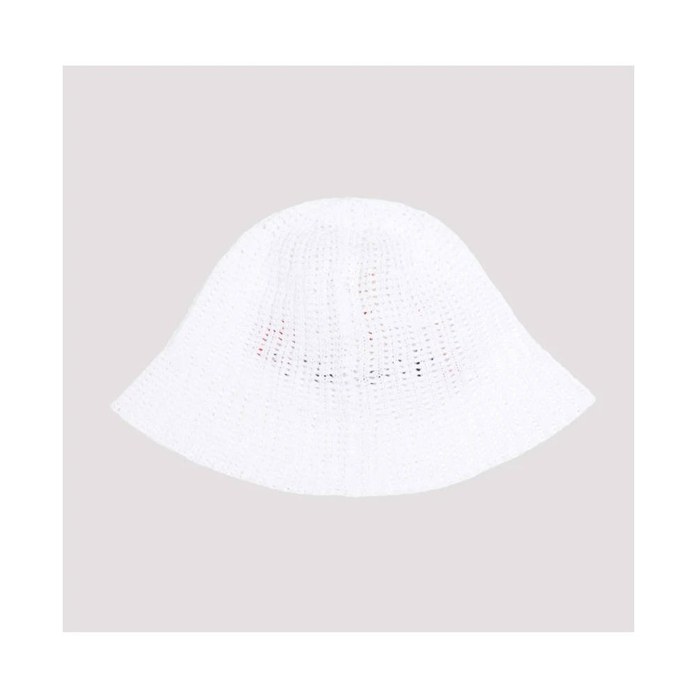 Marni Gehaakte Bucket Hat in Lily White Dames