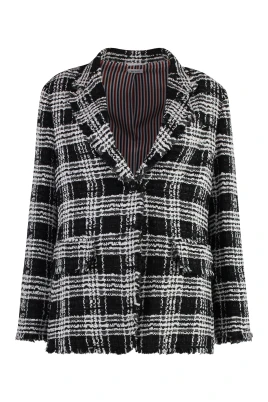 Klassisk tweedblazer med fickor