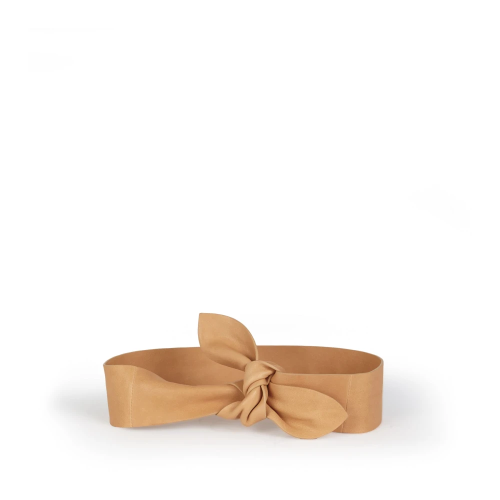 Cortana Leren Knoop Riem Beige Dames