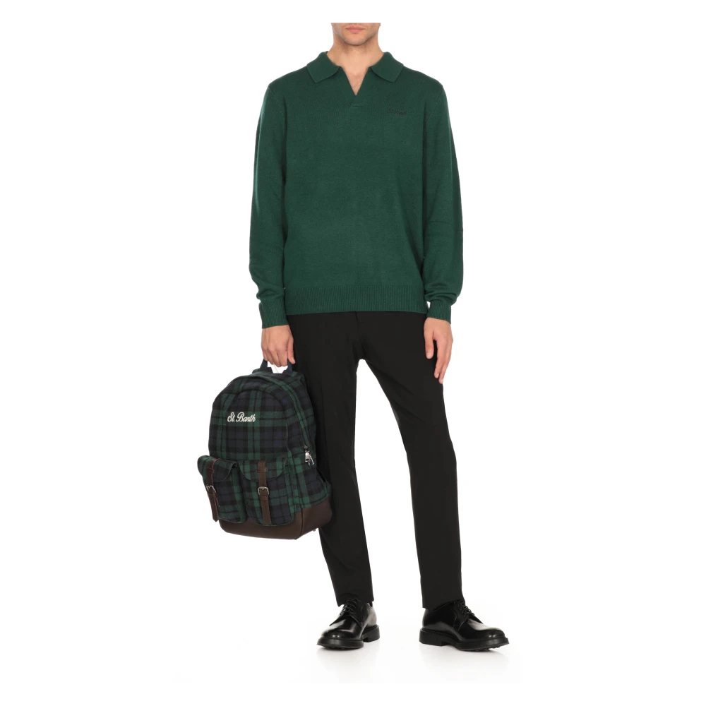 Saint Barth Groene rugzak met voorvakken Green Heren