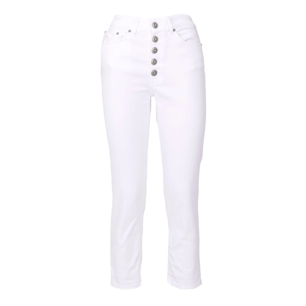 Dondup Witte Korte Jeans van Katoenmix White Dames