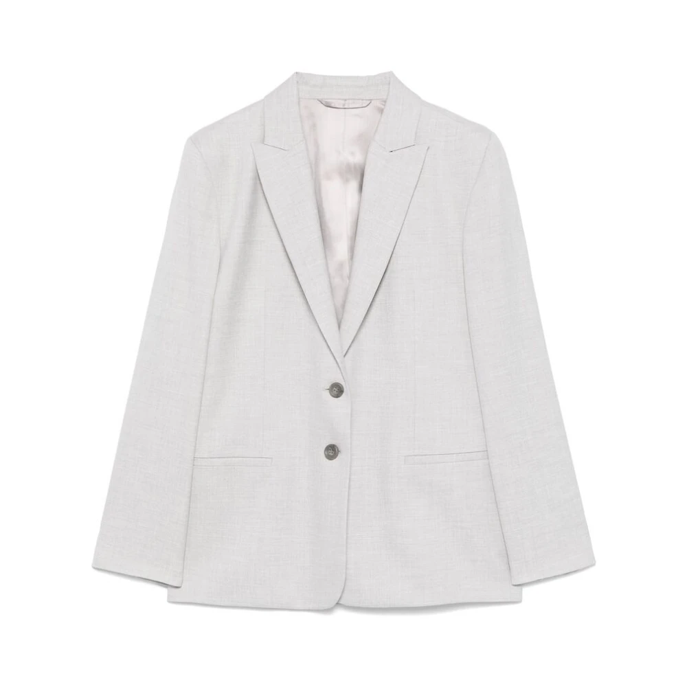 Calvin Klein Grijze Knoopjas met Schoudervullingen Gray Dames