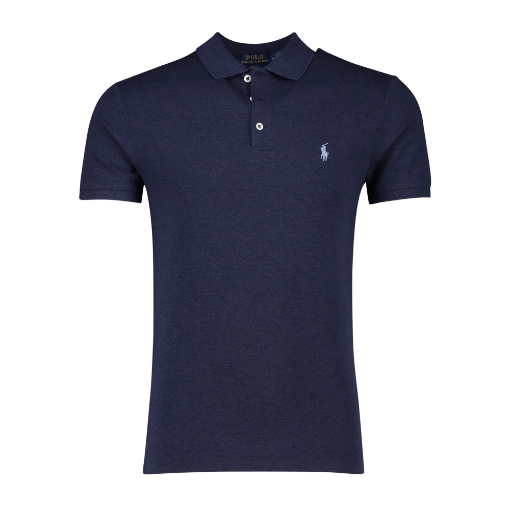Polo Ralph Lauren Donkerblauwe korte mouw slim fit polo Blue Heren