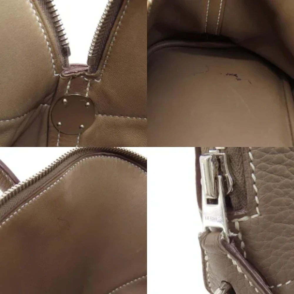 Hermès Vintage Pre-owned Leather hermes-bags Gray Dames
