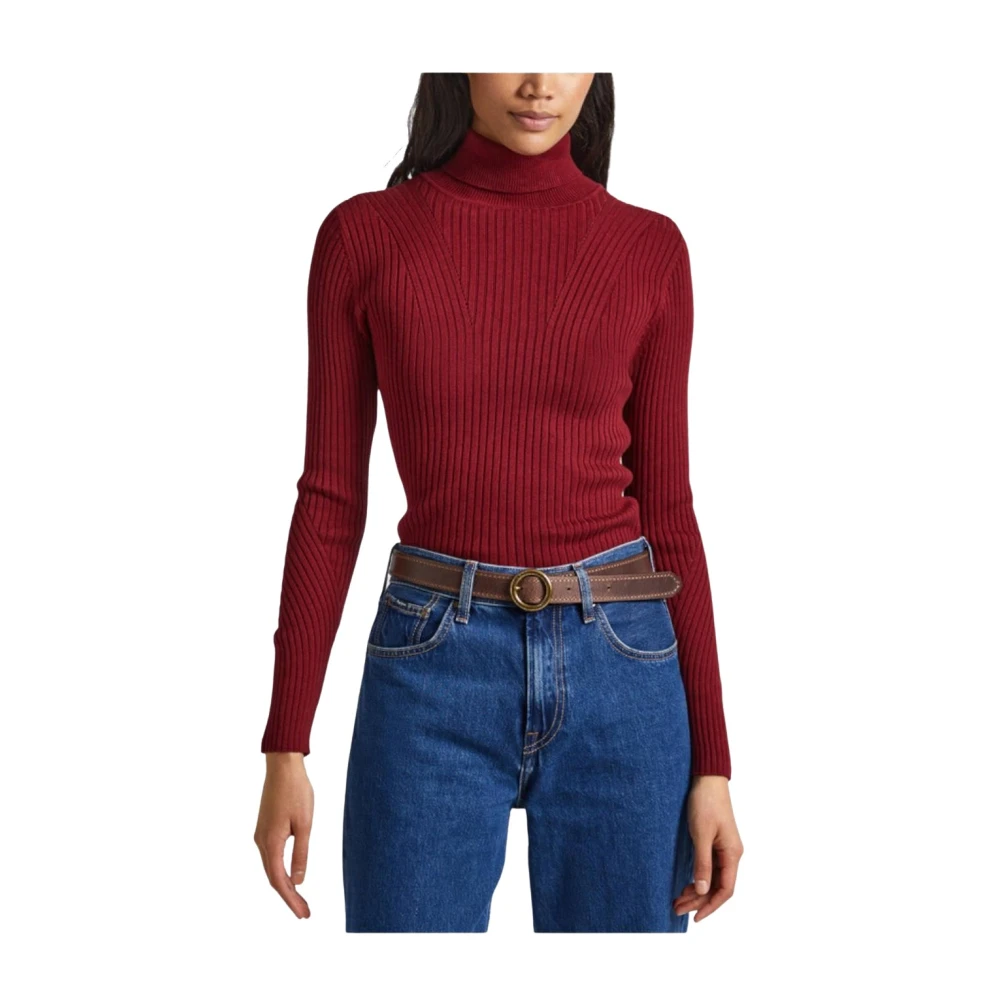 Pepe Jeans Women's Brown Turtleneck - Turtlenecks - L - Knitwear