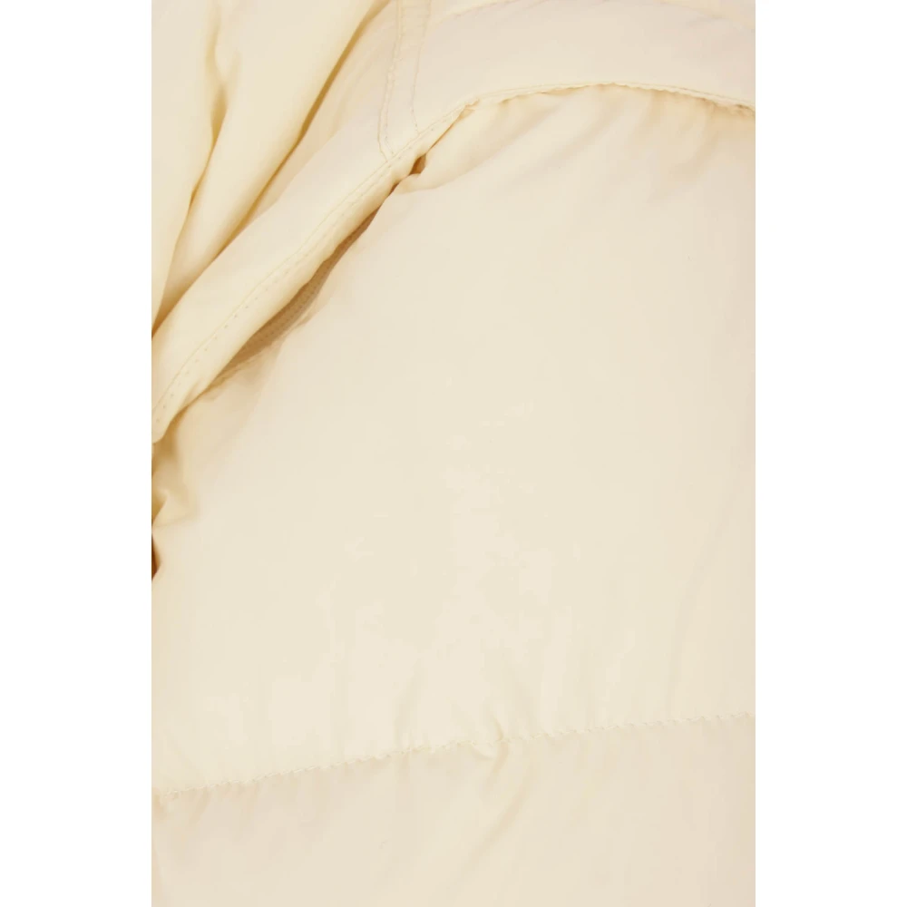 Moncler Witte Korte Nylonjas White Dames