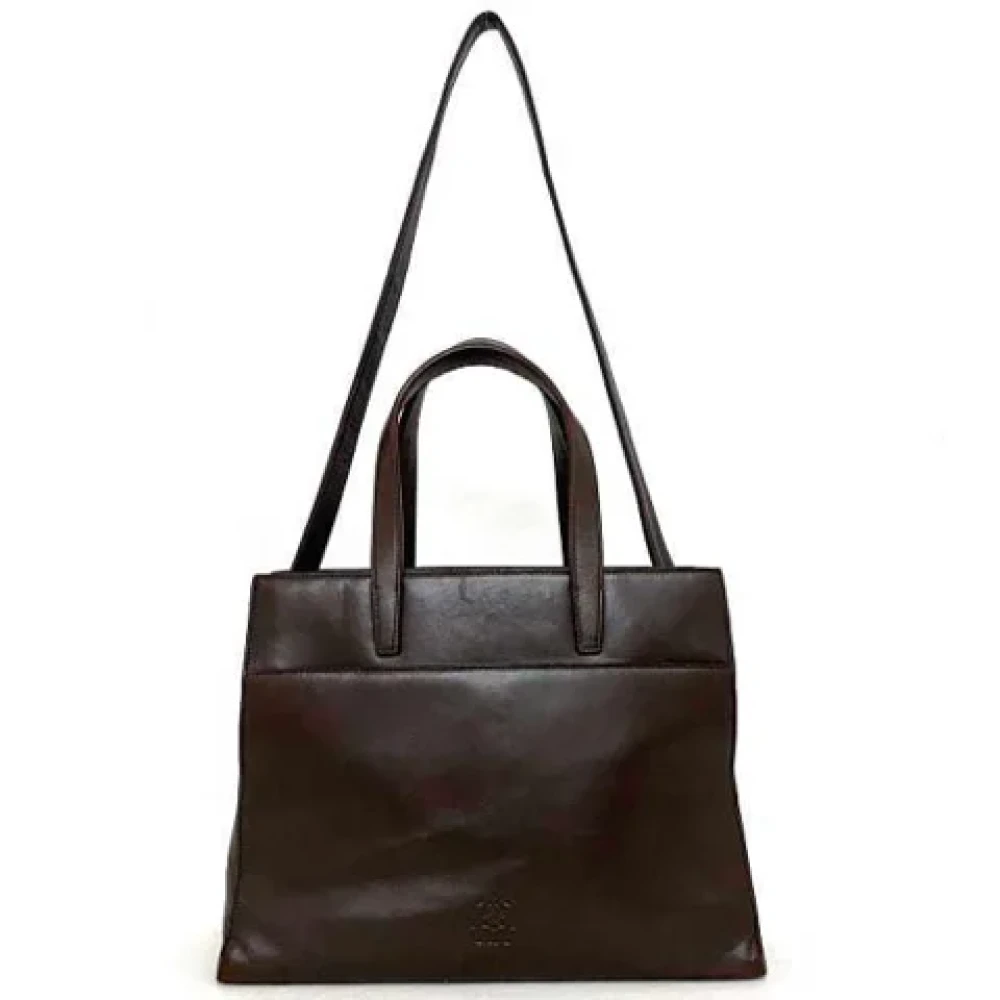 Loewe Pre-owned Fabric handbags Brown Dames