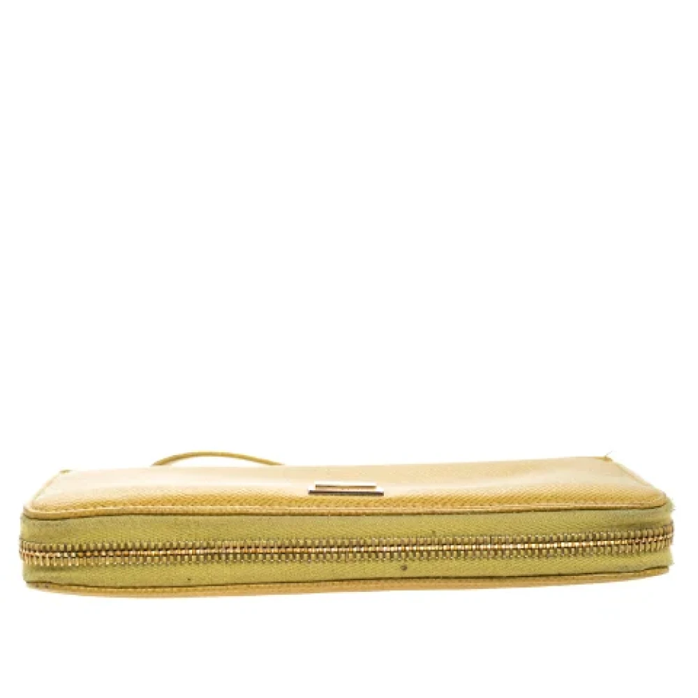 Dolce & Gabbana Pre-owned Leather wallets Yellow Dames