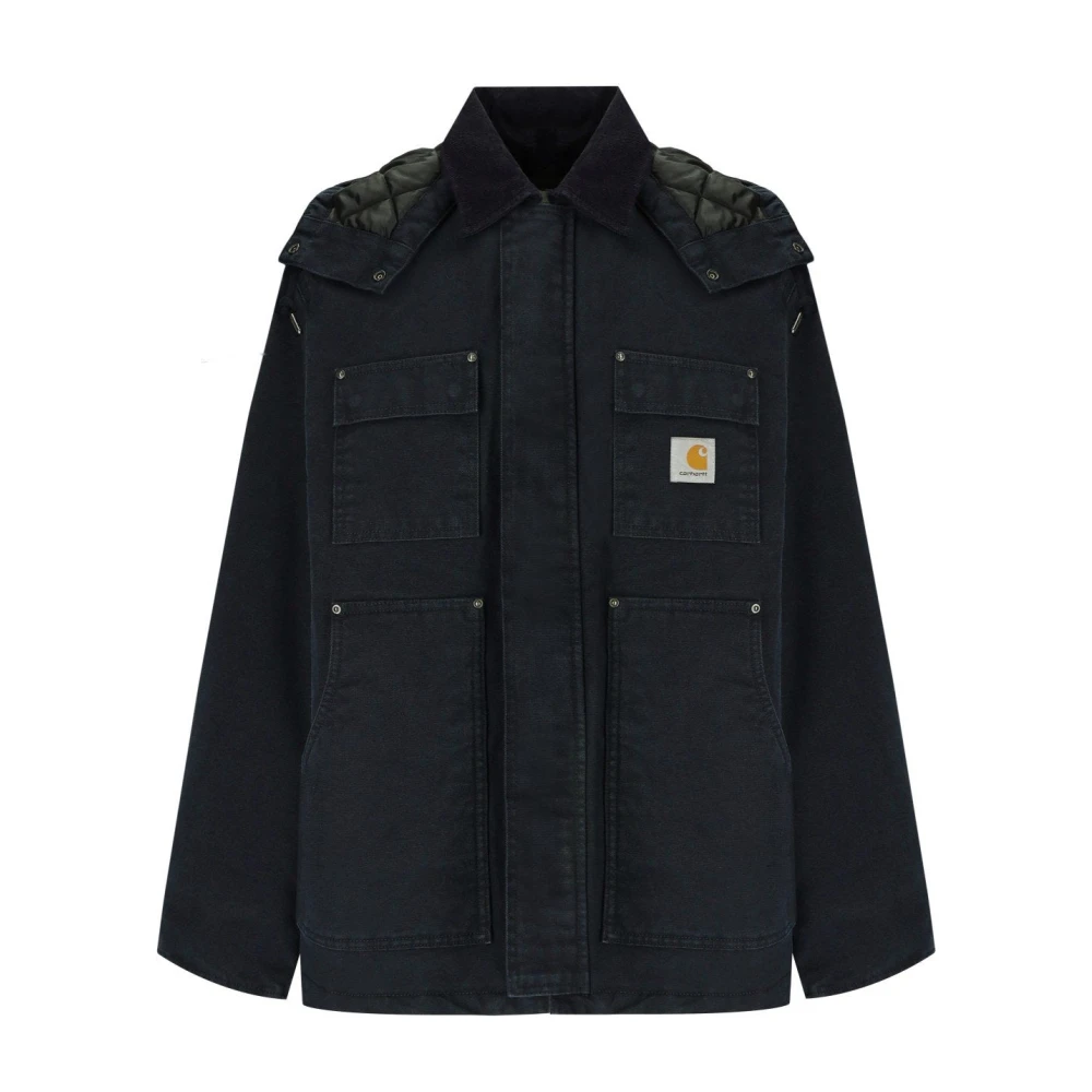 Carhartt Wip Men's Blue Light Jackets, S, Ambel Hooded Jacket