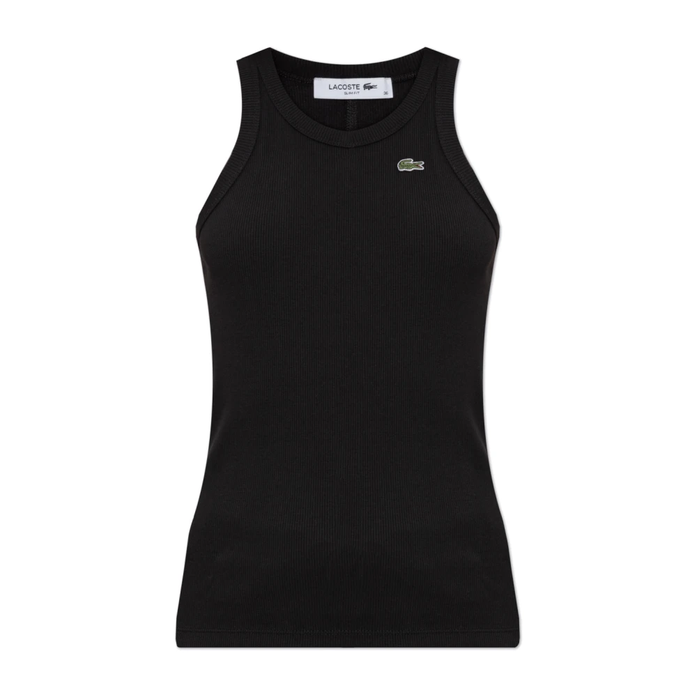 Lacoste Donna Nero Top, M, New,