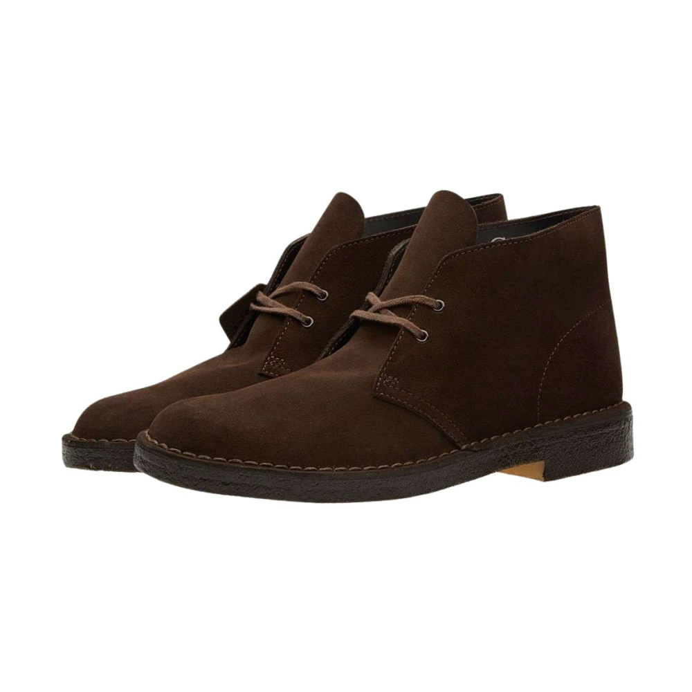 Clarks Men's Brown Desert Lace-Up Boots