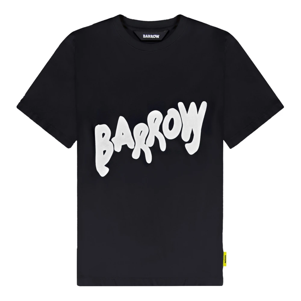 Barrow Flock Print T-Shirt Black Unisex