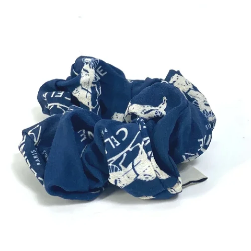 Celine Vintage Pre-owned Fabric hair-accessories Blue Dames