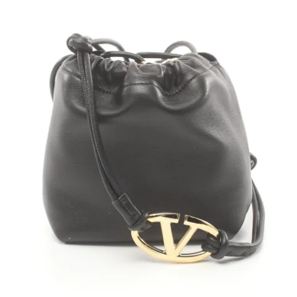 Valentino Vintage Pre-owned Leather shoulder-bags Black Dames