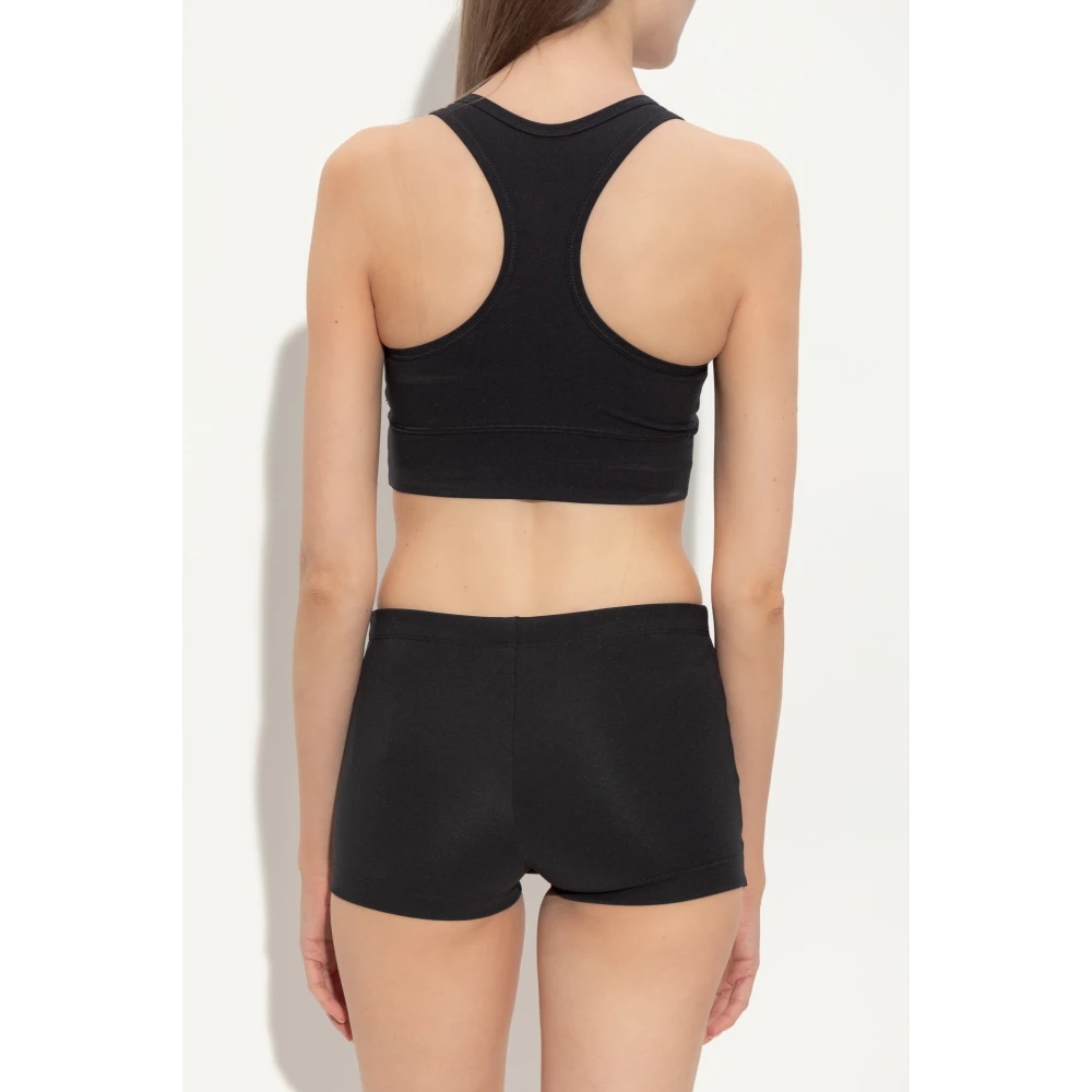 Balenciaga Mouwloze Crop Top Black Dames