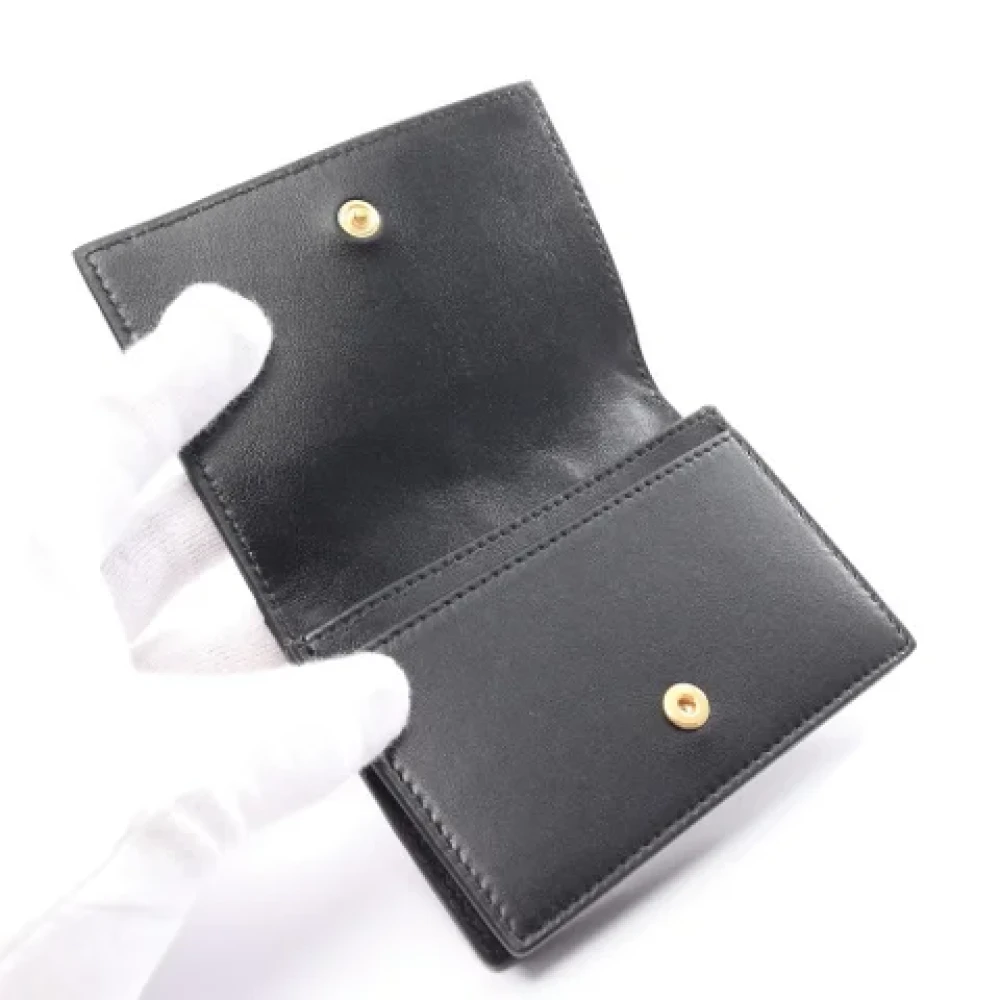 Bottega Veneta Vintage Pre-owned Leather wallets Black Dames