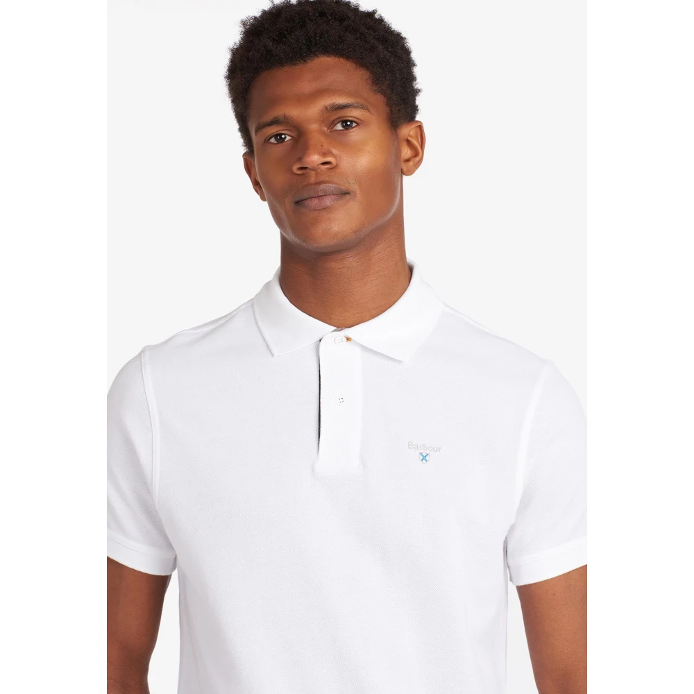 Barbour Polo Shirts White Heren