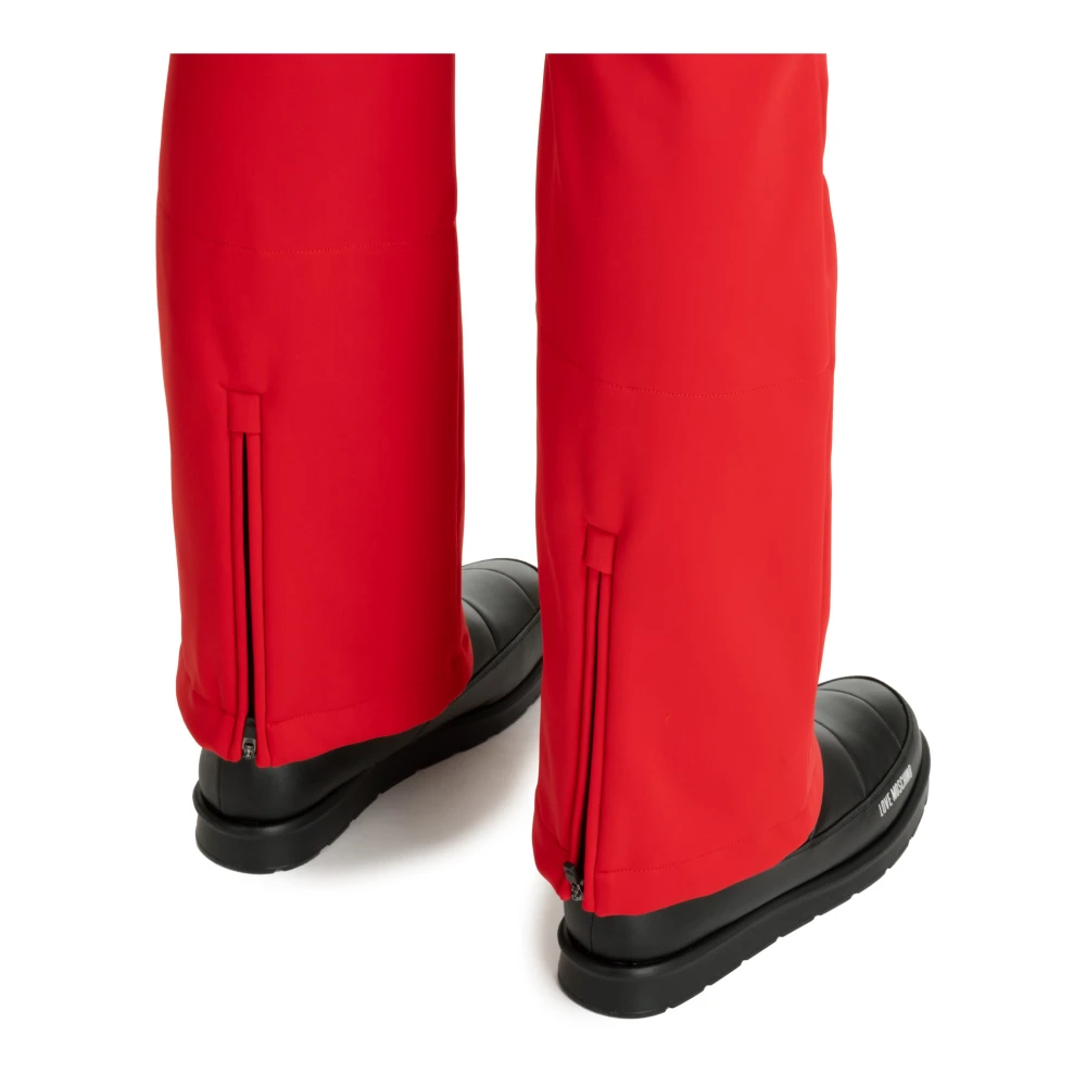 Emporio Armani EA7 Hoge taille ski broek met drukknopen Red Dames