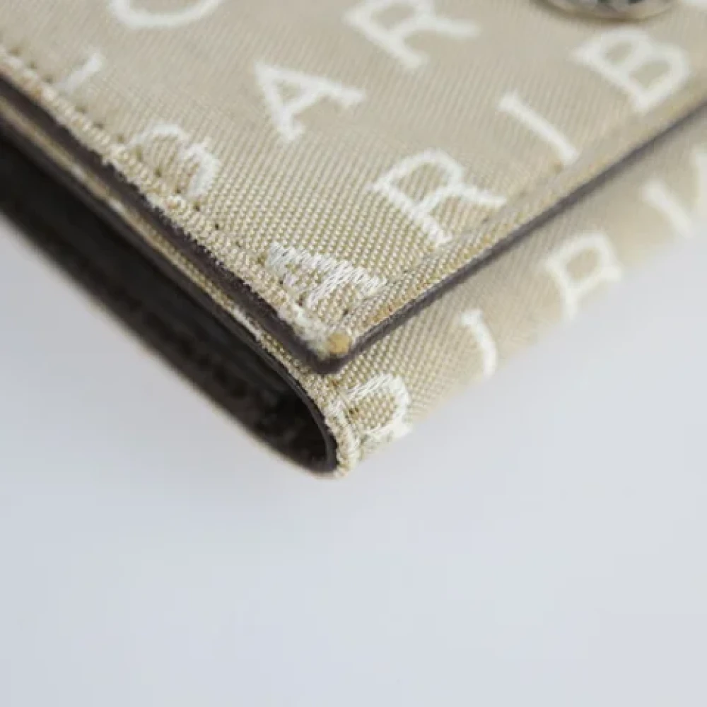 Bvlgari Vintage Pre-owned Canvas wallets Beige Dames