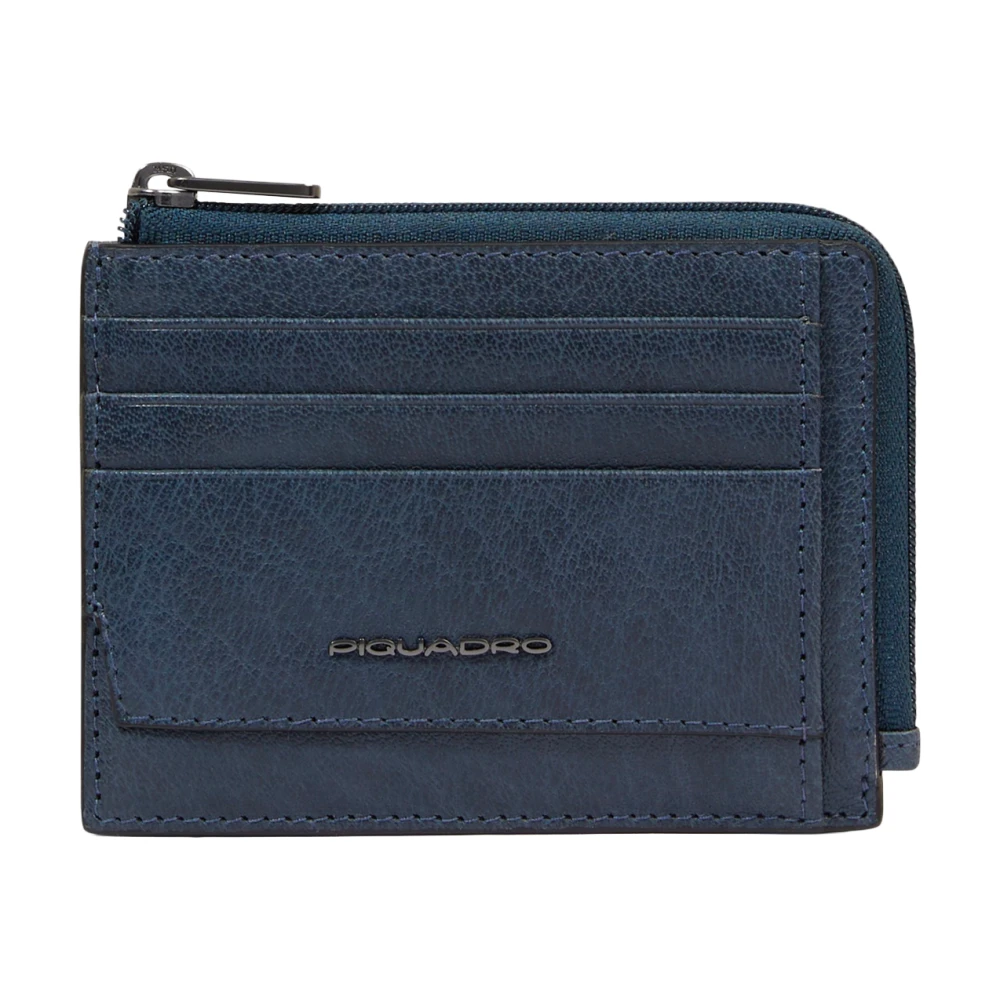 Piquadro Uomo Blu - Portamonete Con Zip E Porta Documenti - Accessories - One Size