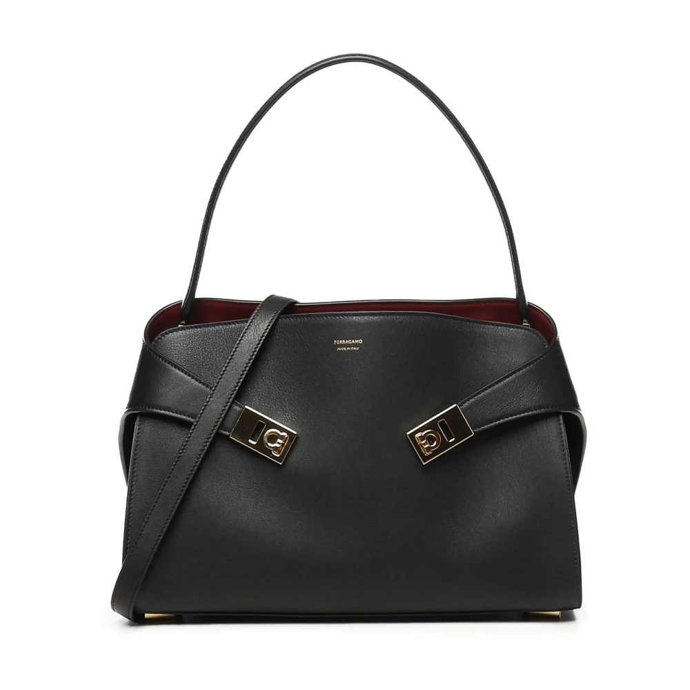 Salvatore Ferragamo Zwarte Schoudertas Black Dames