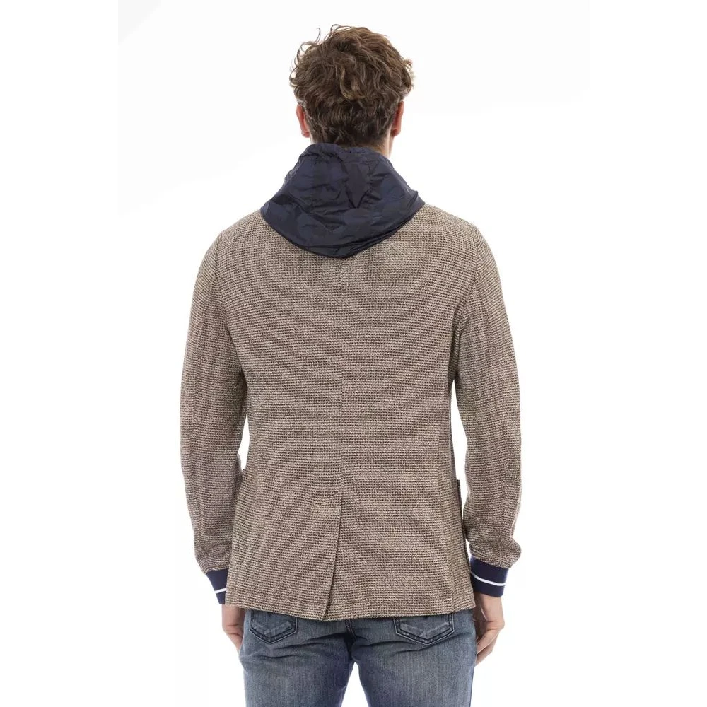 Distretto12 Waterdichte capuchon stoffen jas Brown Heren
