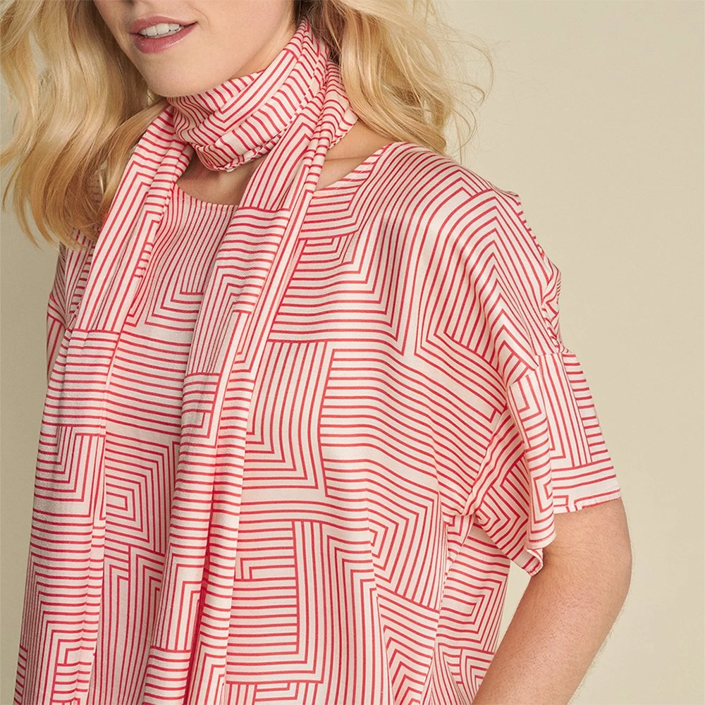 Marie Méro Asymmetrisch Print Blouse Tuniek Red Dames