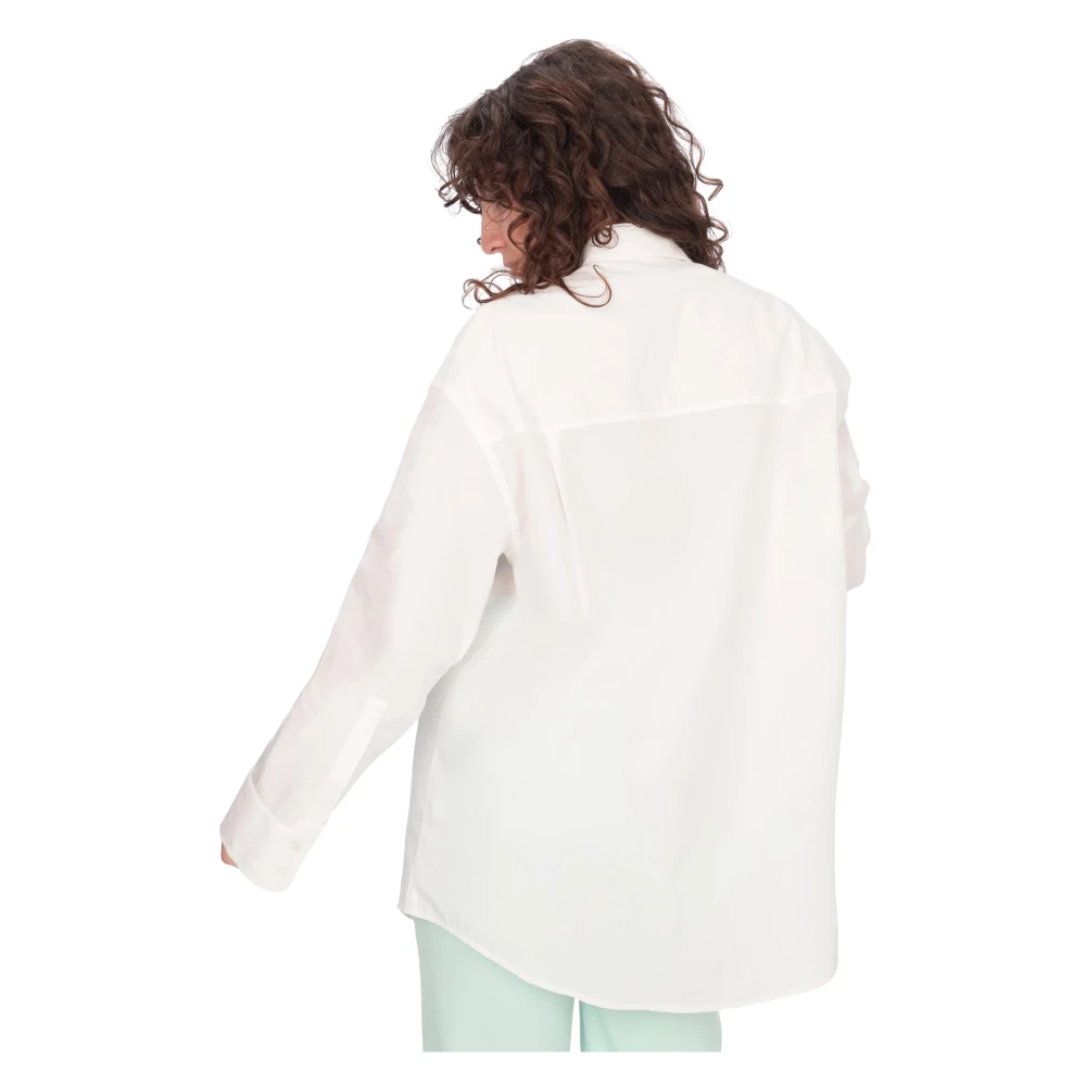 pinko Lange mouwen katoenen overhemd met applicaties White Dames