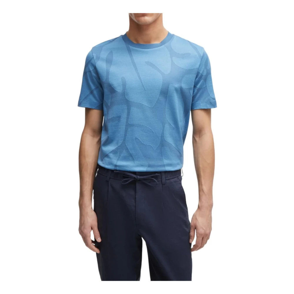 Hugo Boss Korte mouw T-shirts en Polos Blue Heren