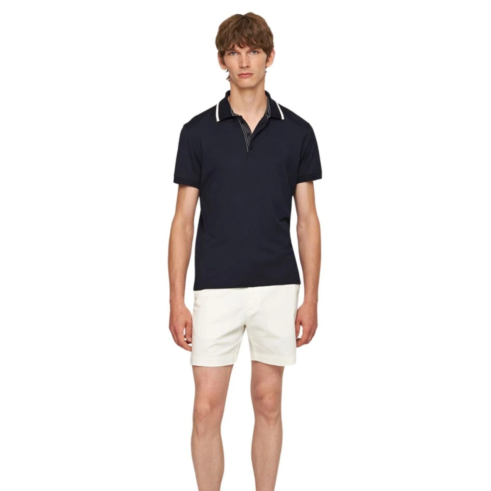 Orlebar Brown Navy Blue Polo met Vintage Look Blue Heren