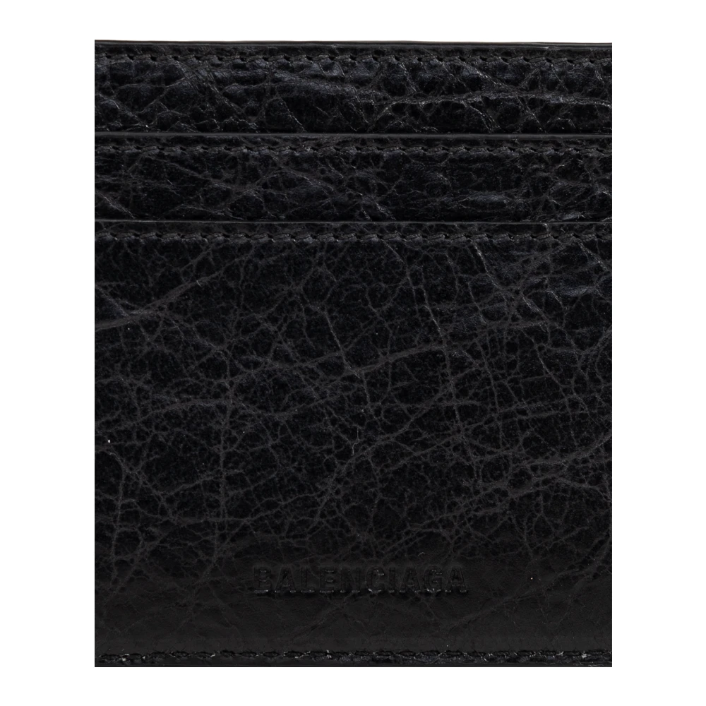 Balenciaga Leren kaarthouder Black Dames
