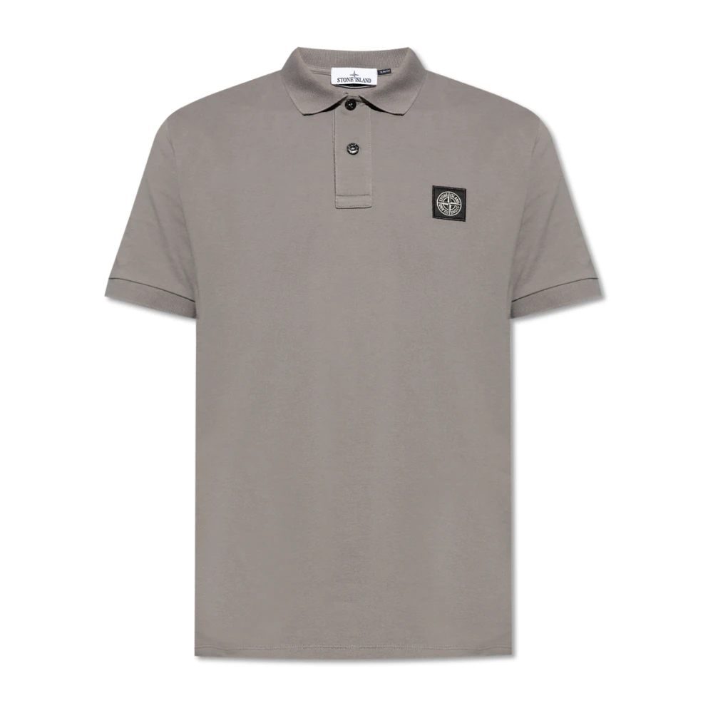 Stone Island Men's Gray Polo With Logo