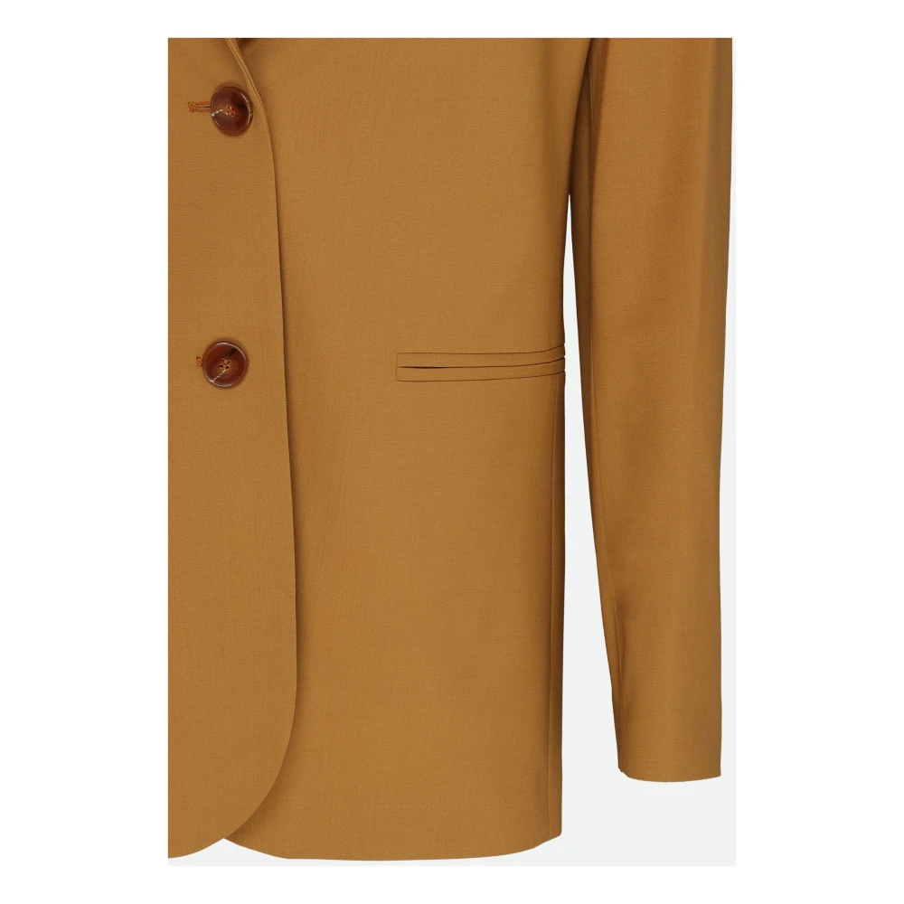Alysi Caramello Blazer met Voorzakken Brown Dames
