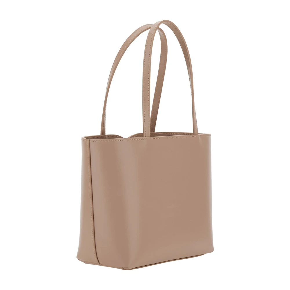Dolce & Gabbana Roze Logo Detail Leren Tote Tas Pink Dames