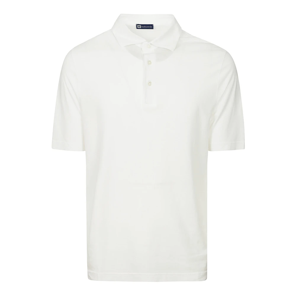 Hindustrie Witte Katoenen Polo Shirt Knoopsluiting White Heren