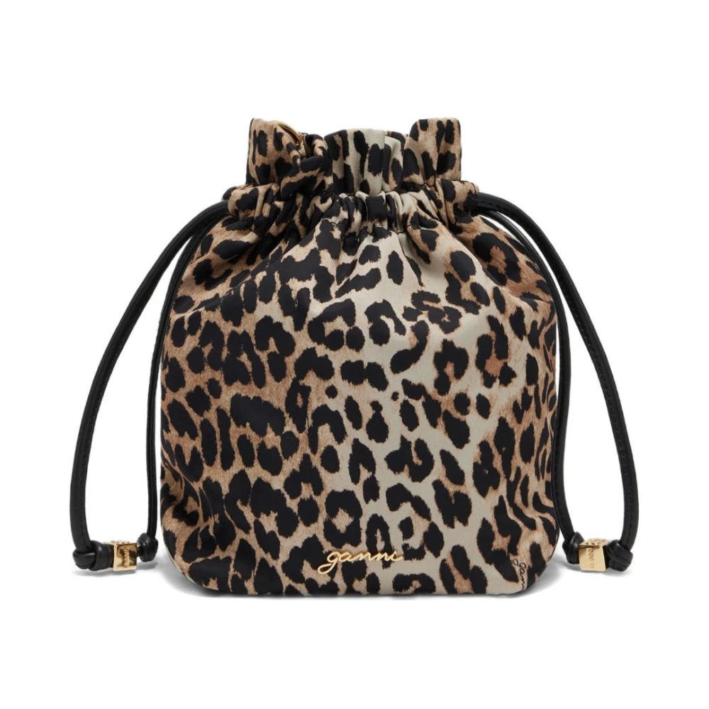 Ganni Donna Marrone Bou Bucket Pouch - Immagine 4