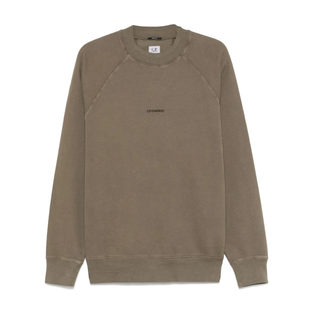 C.P. Company Groene Sweater met Logo Borduursel Green Heren