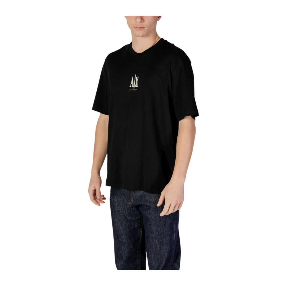 Armani Exchange Rondhals T-shirt van katoen Black Heren