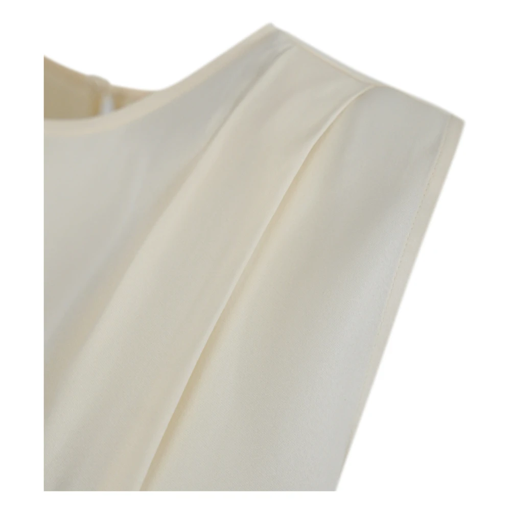 Twinset Georgette Mouwloze Top met Achterknoop White Dames