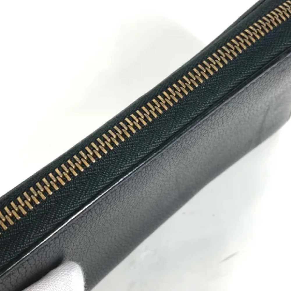 Gucci Vintage Pre-owned Leather wallets Black Dames