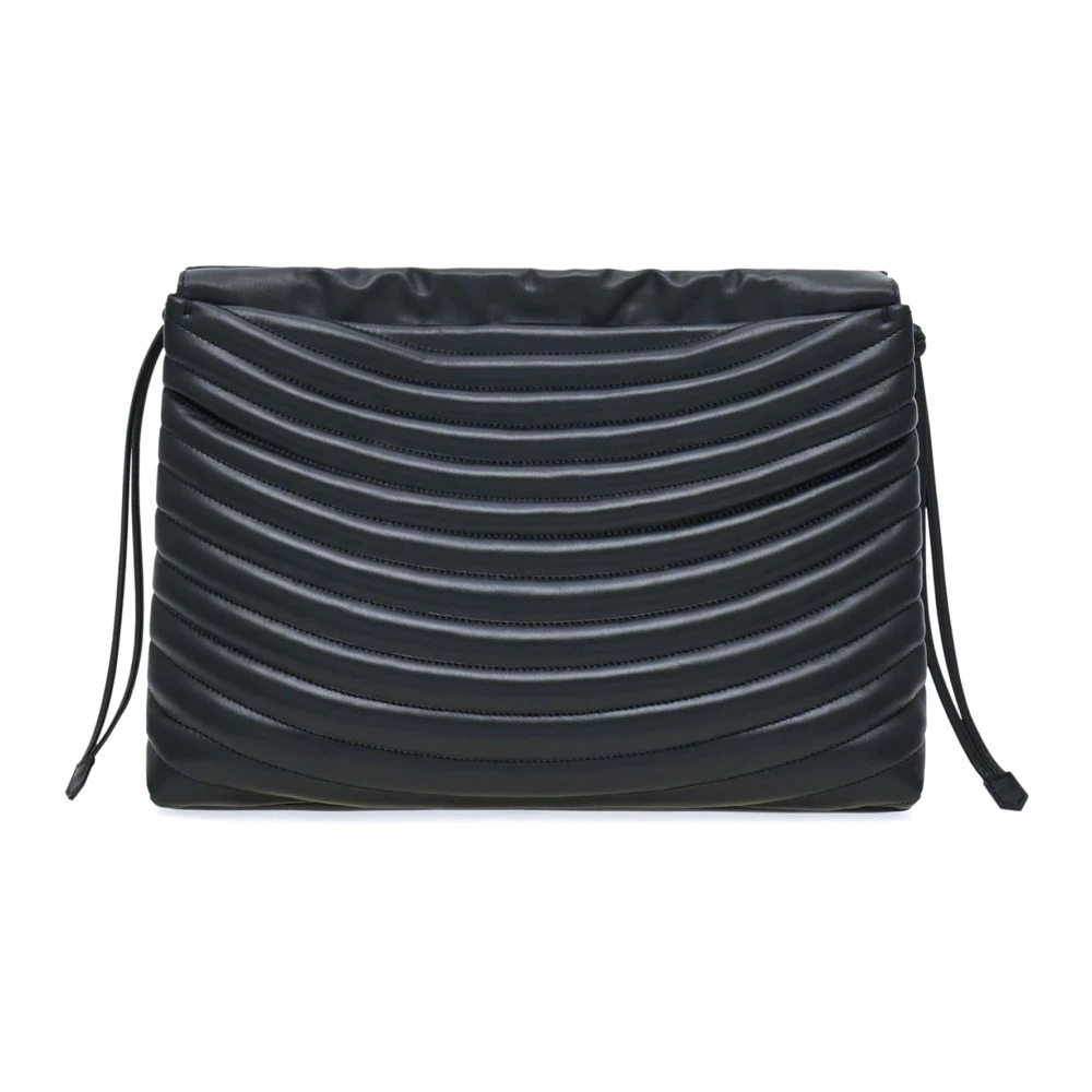 Salvatore Ferragamo Gewatteerde Schoudertas met Gancio Plaque Black Dames