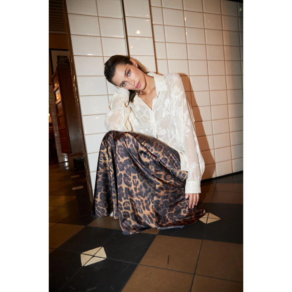 Cras Paillet Oversized Shirt Room Beige Dames