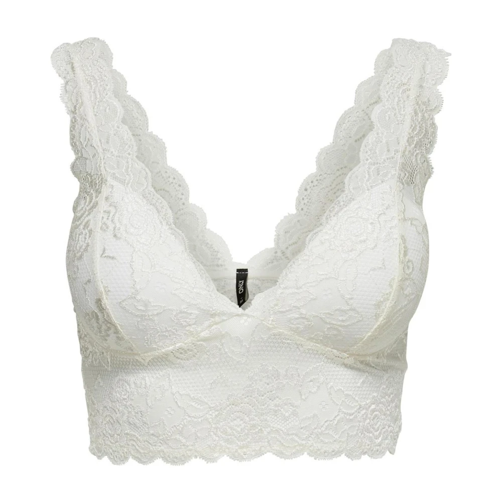 Only Women's White Sports Bra Chloe Lace - Image 3