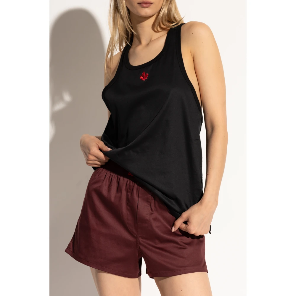Dsquared2 Top uit de Ondergoedcollectie Black Dames