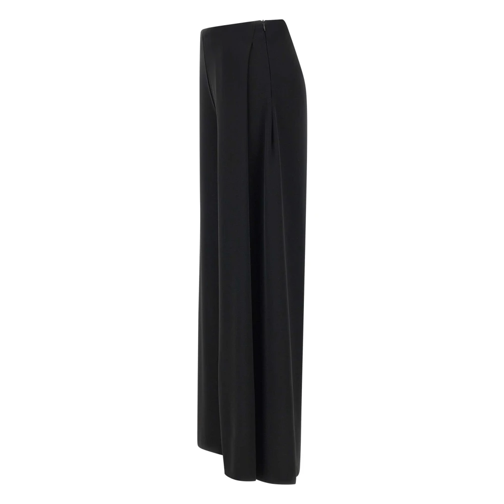 Kaos Crepe Stretch Zwarte Broek Black Dames
