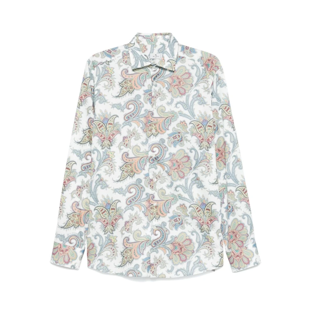 ETRO Witte Button-Up Overhemd Klassieke Stijl Multicolor Heren