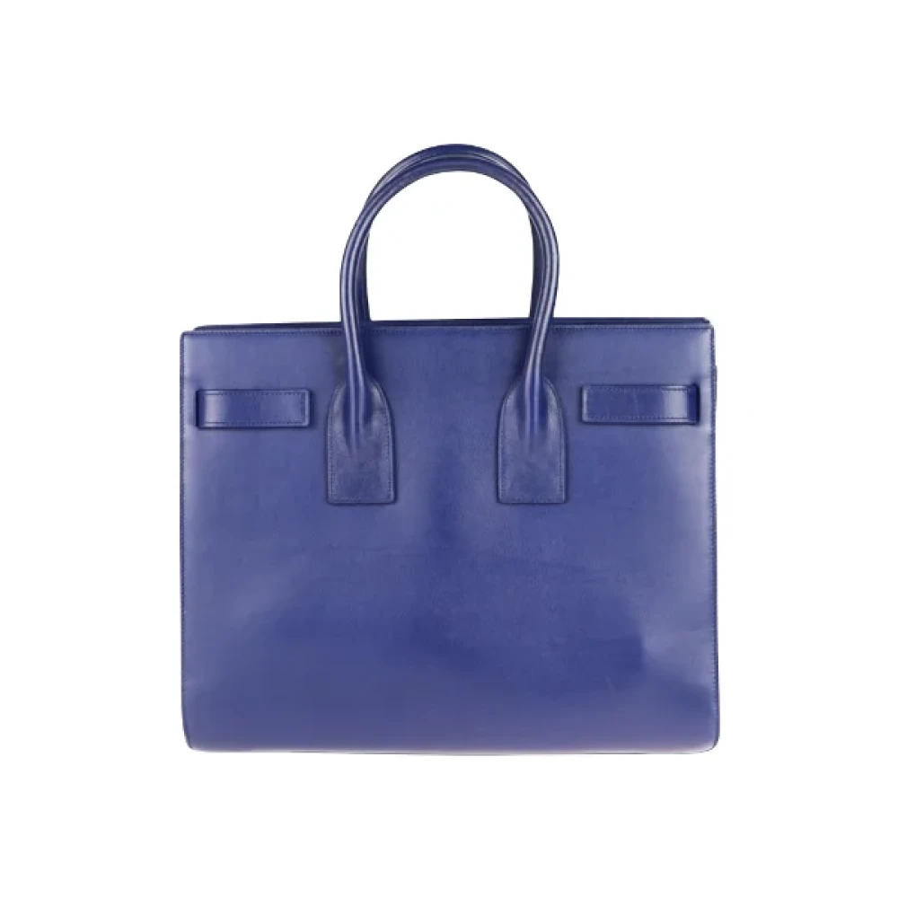 Yves Saint Laurent Vintage Pre-owned Leather shoulder-bags Blue Dames